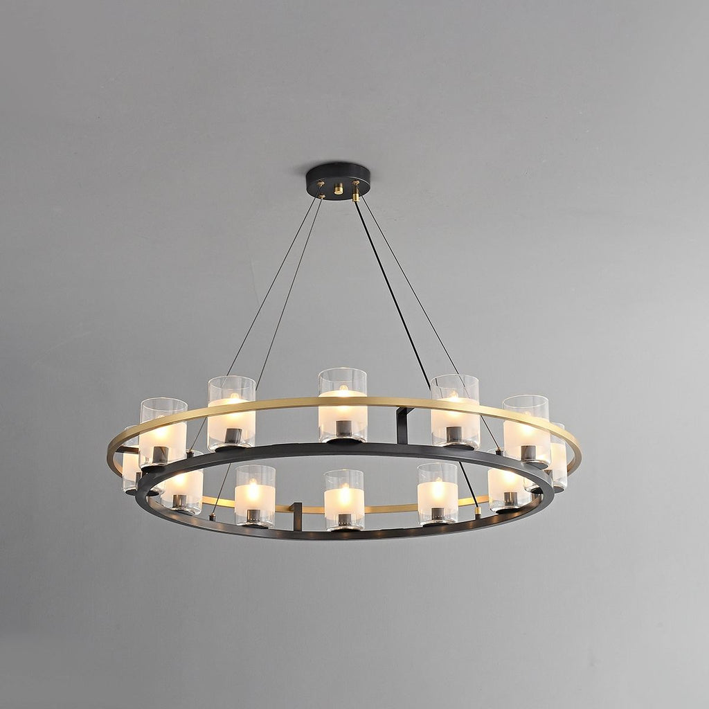 Nordic Art Simulation Candle Glass Chandelier | Desfino