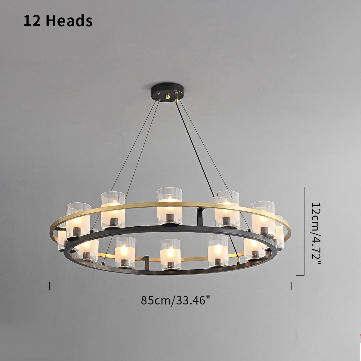 Nordic Art Simulation Candle Glass Chandelier | Desfino