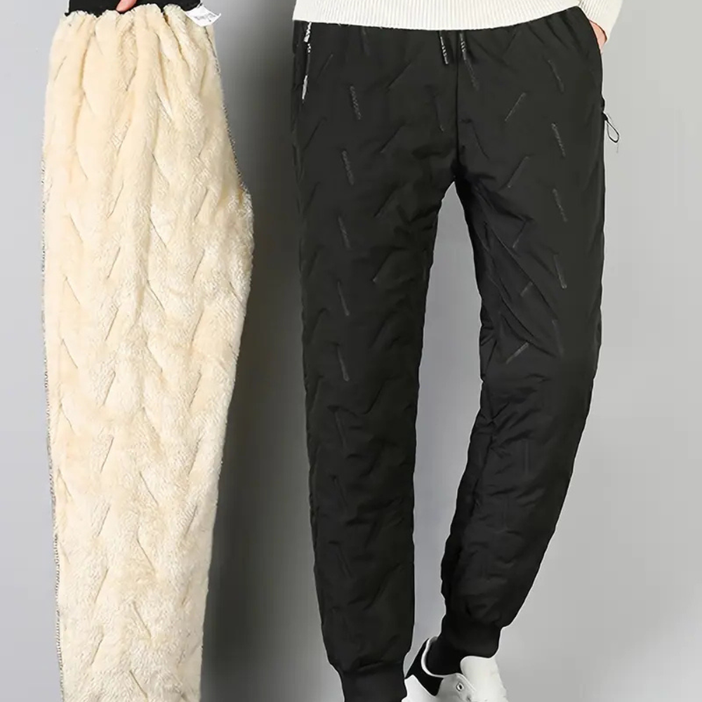 Pantaloni cargo unisex ThermaRidge, impermeabili, căptușiți cu fleece - Desfino