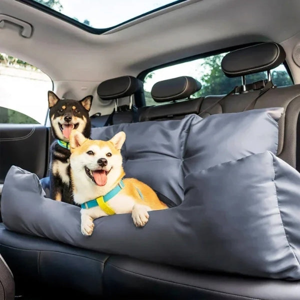 Panier de voiture pour chien, pour chiens moyens et grands — Rehausseur rembourré de sécurité, base antidérapante - Desfino