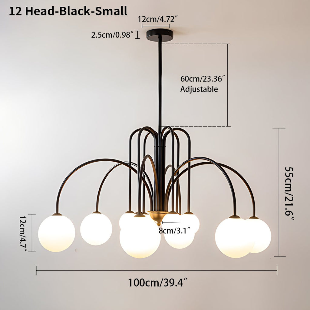 Avi Double Layer Glass Chandelier | Desfino