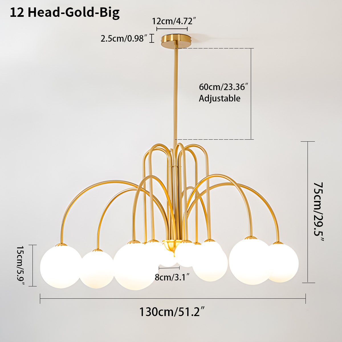 Avi Double Layer Glass Chandelier | Desfino