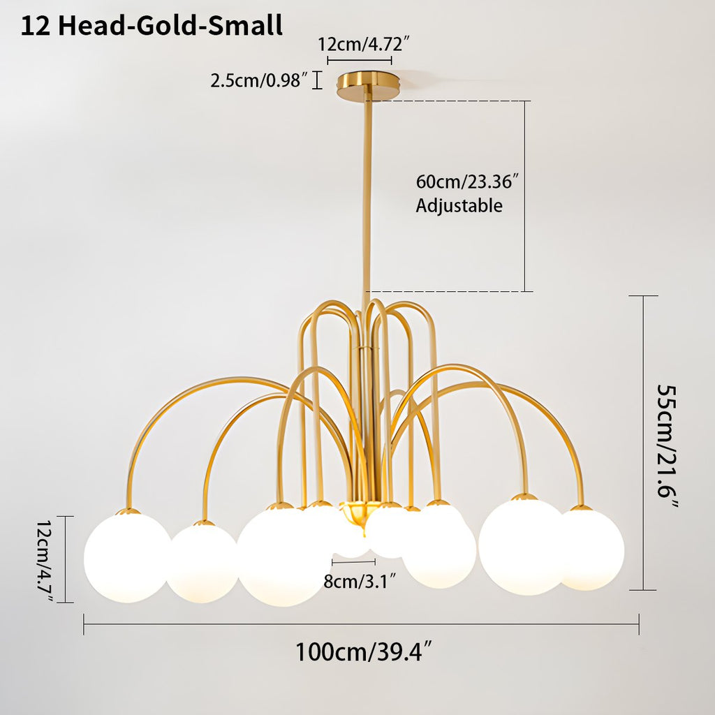 Avi Double Layer Glass Chandelier | Desfino