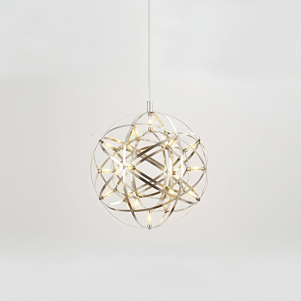 Silver Fire Ball Pendant Light for Dining Room | Desfino