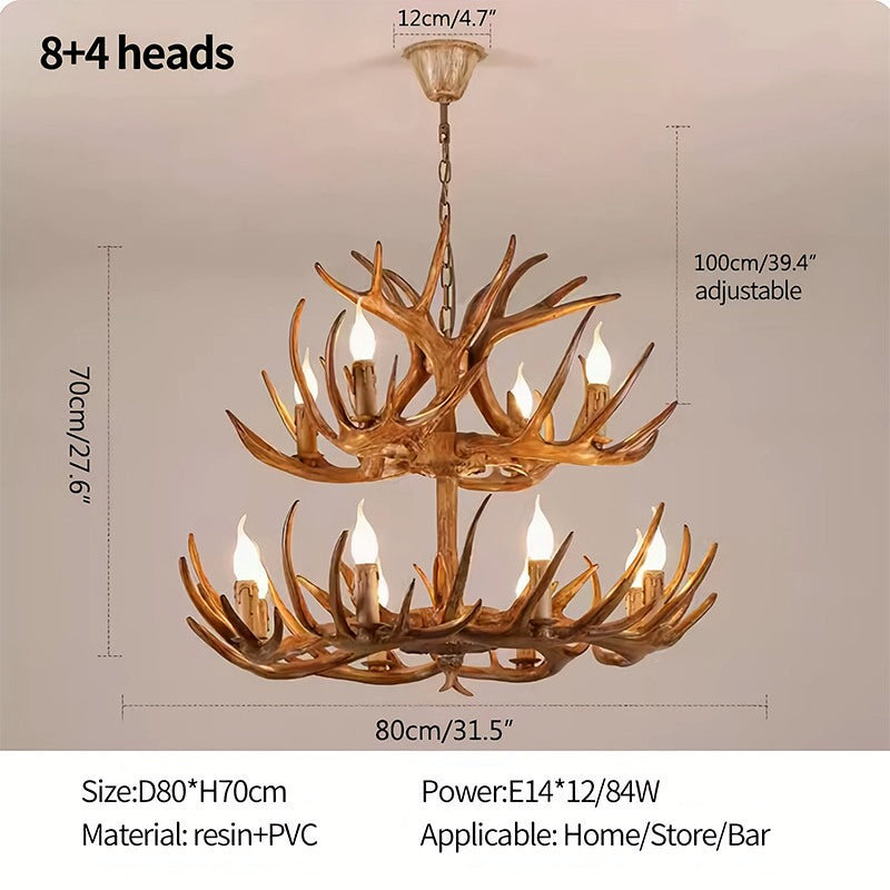 Antler Shape Resin Chandelier for Living Room | Desfino