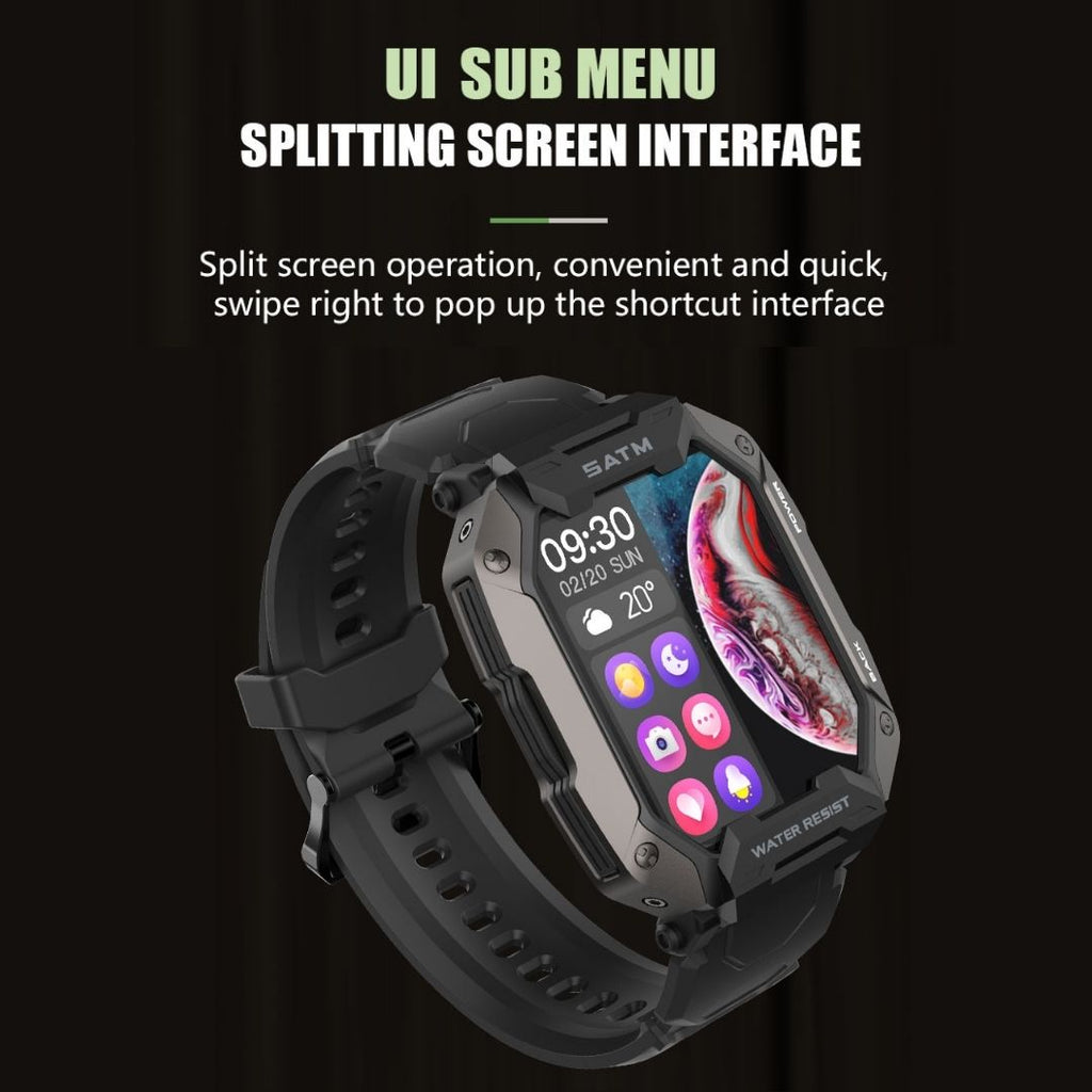 Smartwatch militar tático Aegis — Bateria de longa duração - Desfino