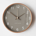 TimberGlow 30 cm Wooden Wall Clock — Silent Quartz Movement - Desfino