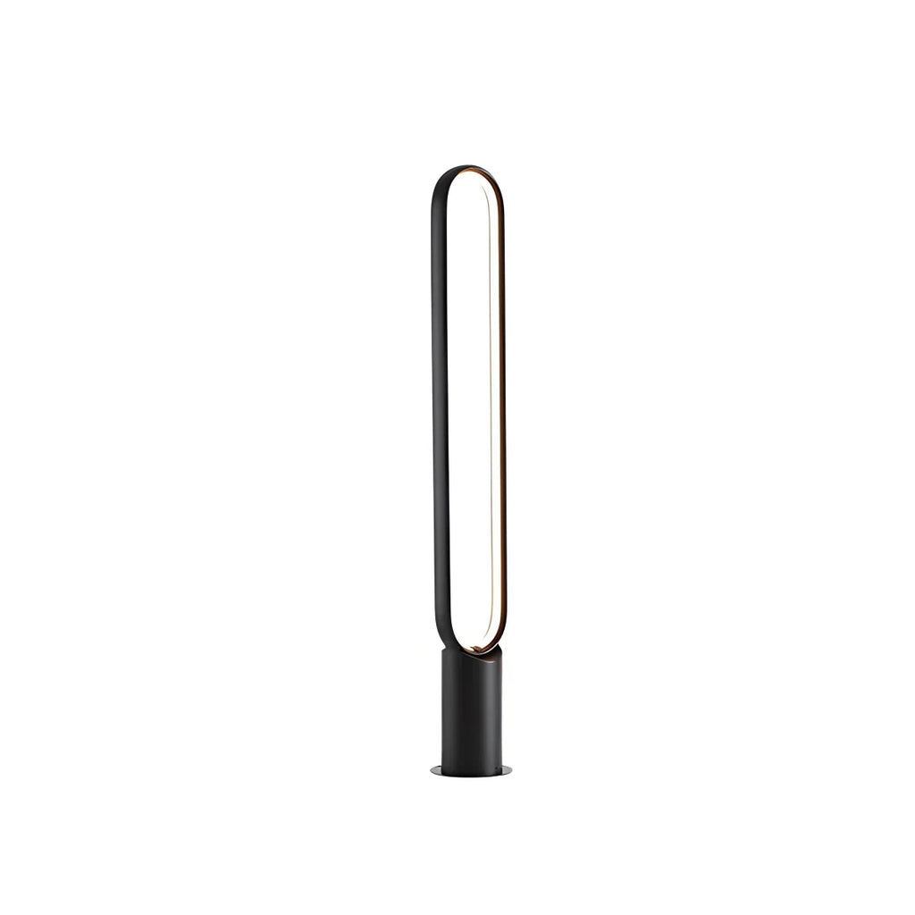 Outdoor Black Oval LED Lawn Light | Desfino