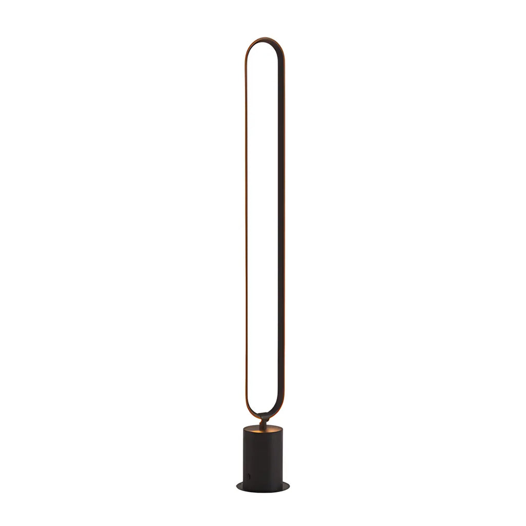 Outdoor Black Oval LED Lawn Light | Desfino