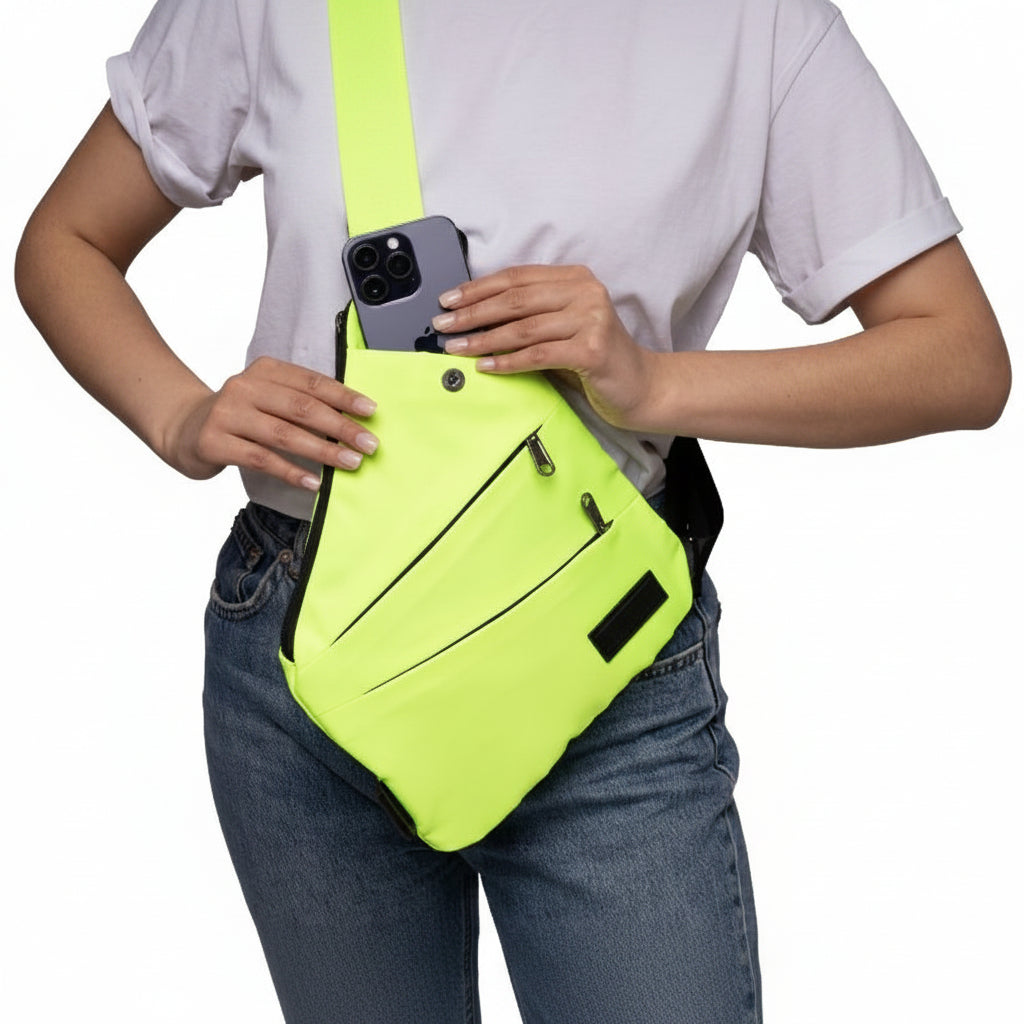 Slim Anti-Theft Travel Bag — Front Carry, Hidden Zippers, Storage - Desfino