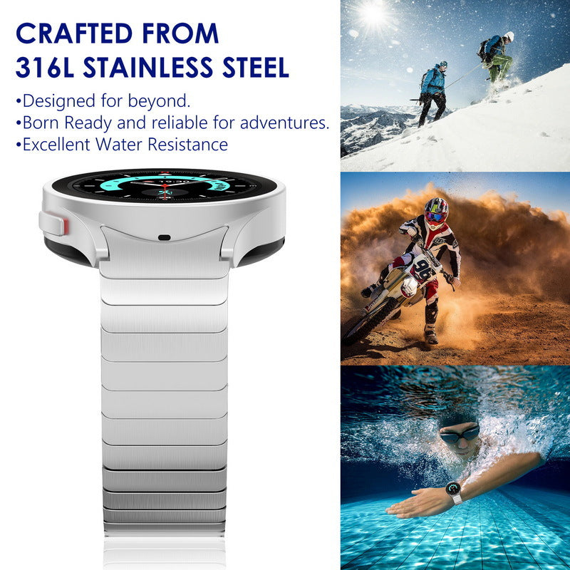 Stalowy pasek do Samsung Galaxy Watch 4/5/6/7 Pro: zapięcie motylkowe - Desfino