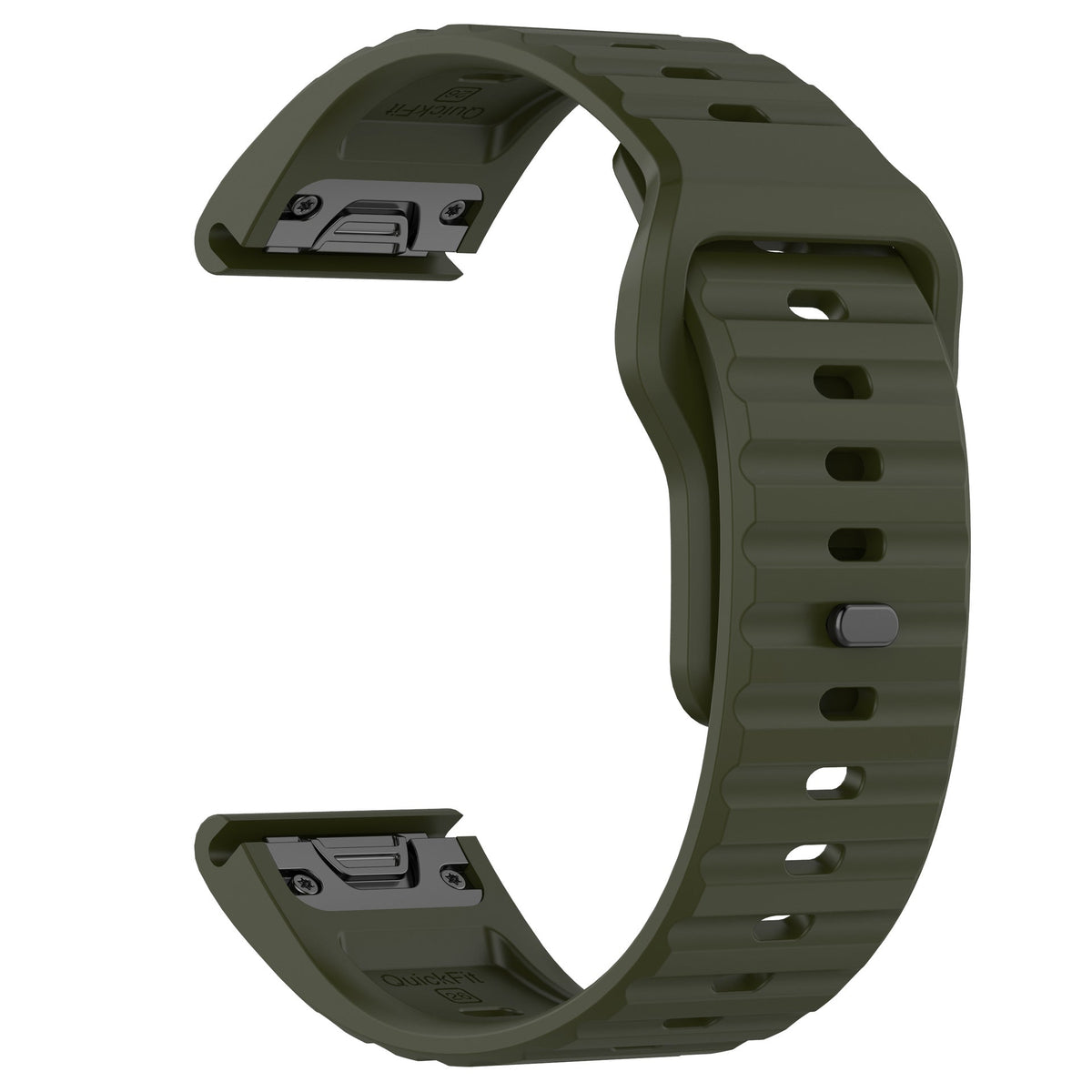 Bracelete de silicone Ventro para Garmin Fenix 8/7X/6X — Fivela invertida, ventilação - Desfino