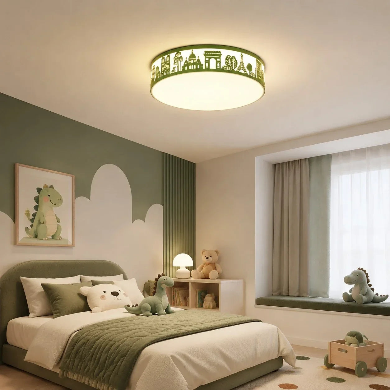 Deckenleuchte mit hohler Silhouette und LED-Vollspektrumlicht – flächenbündiges Design