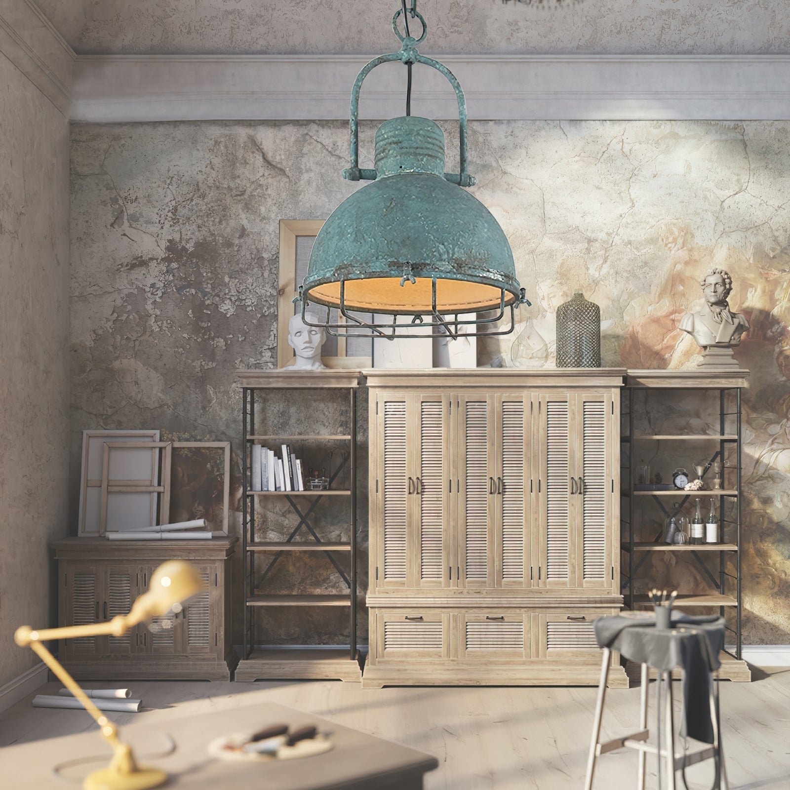 Hopedale Pendant Light — Single Bulb, Domed Shade
