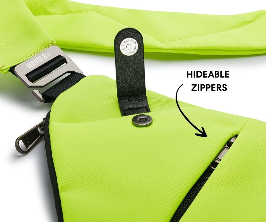 Slim Anti-Theft Travel Bag — Front Carry, Hidden Zippers, Storage - Desfino