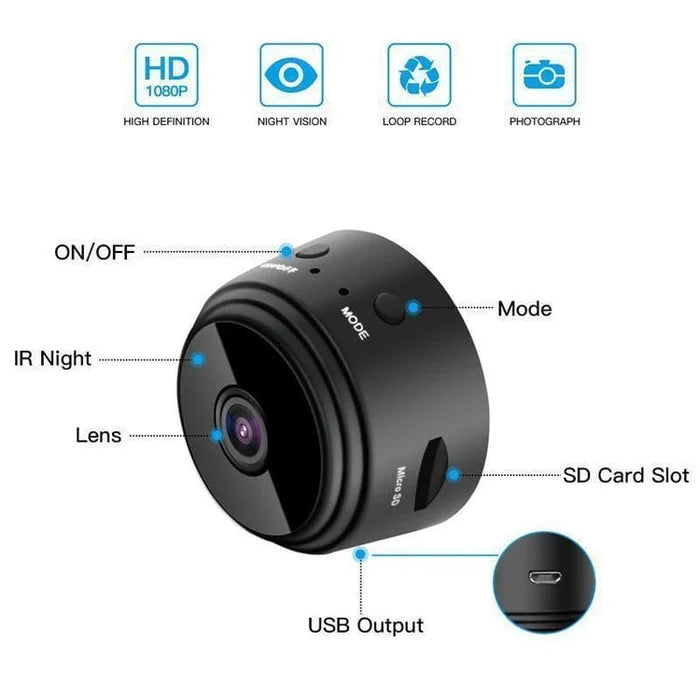 Nextri mini magnetisk trådløst kamera — 1080P HD-fjernvisning via WiFi - Desfino