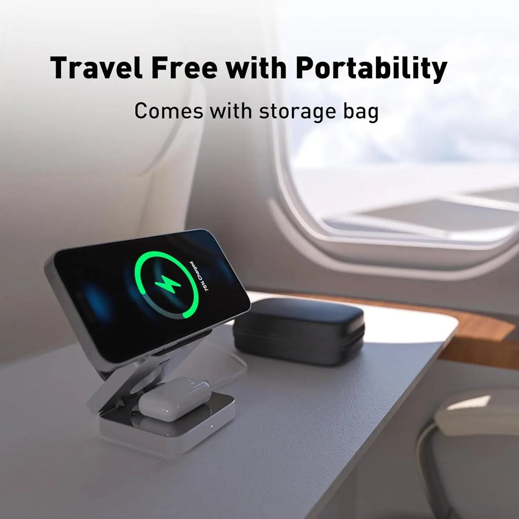 NovaCharge 3-in-1 Magnetic Charger — iPhone, AirPods & Watch | Desfino