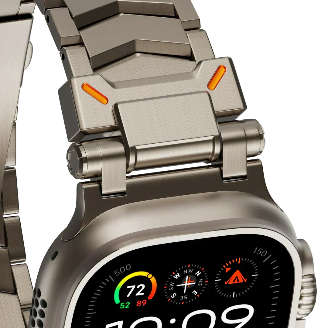 Elestra V01 titán, V alakú szíj — Apple Watch-szíj - Desfino