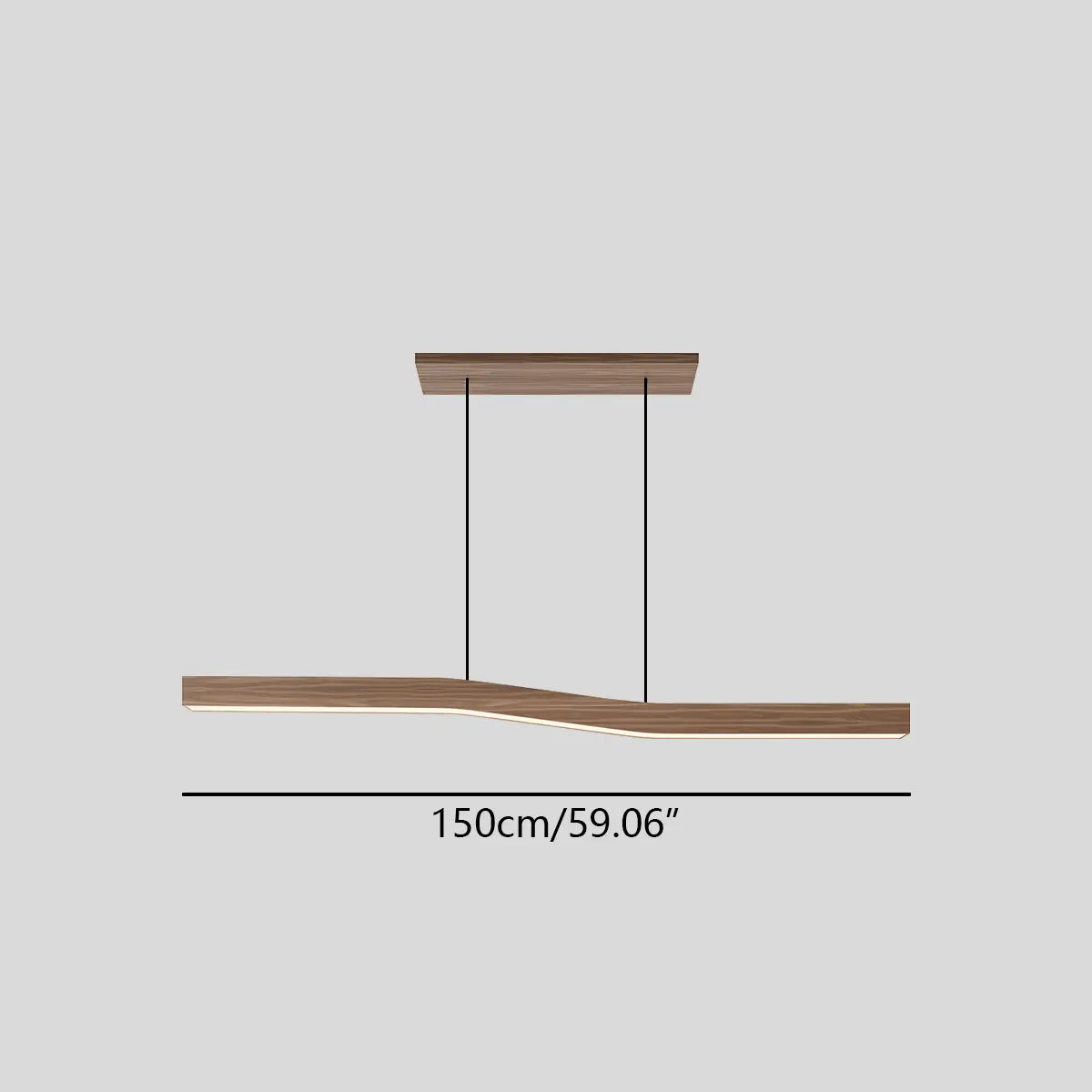 Woodgrain Linear Pendant Light for Kitchen | Desfino