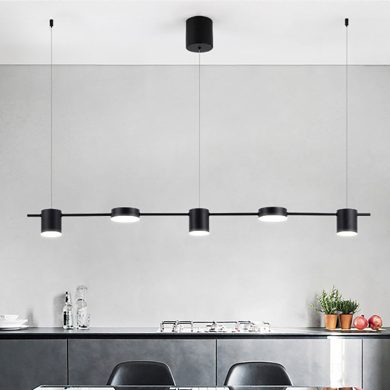 Suspension tambour Lyria — Noir et or, 3 ou 5 lumières LED - Desfino