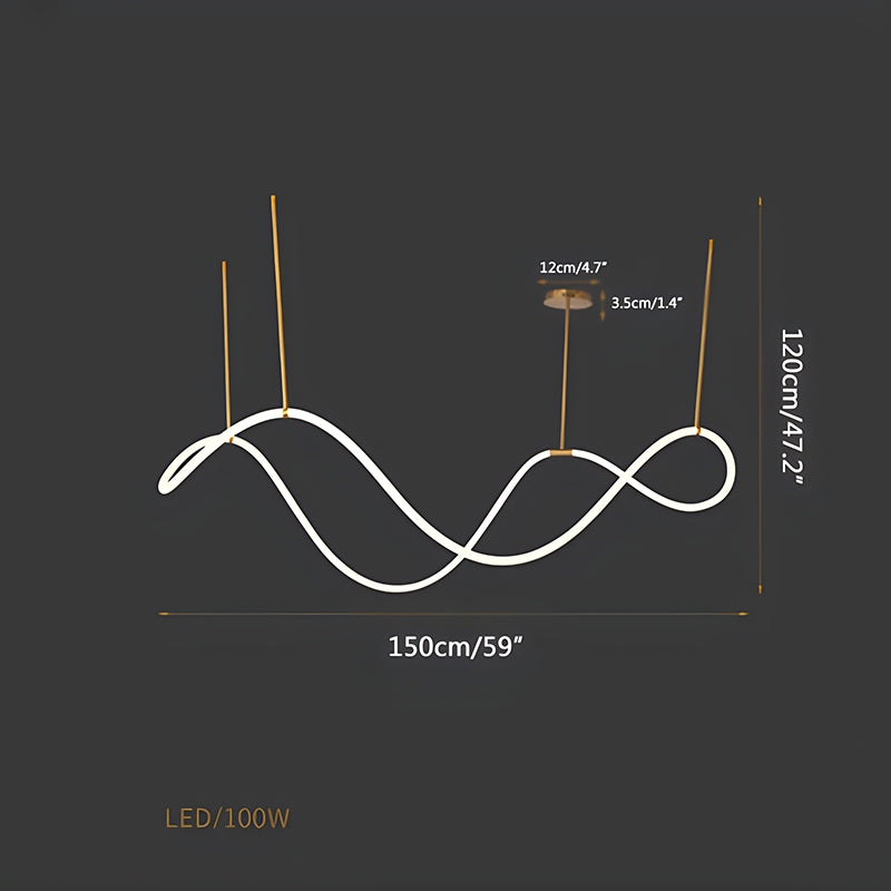 Moderne LED-Pendelleuchte mit langem Kabel für das Esszimmer | Desfino