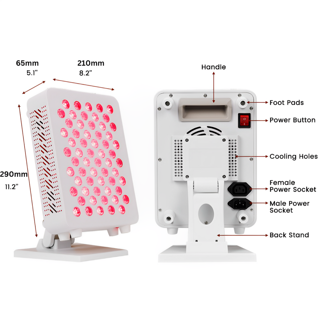 LumaNova Tisch-Rotlichtpanel — Dimmbar und pulsierend | Desfino