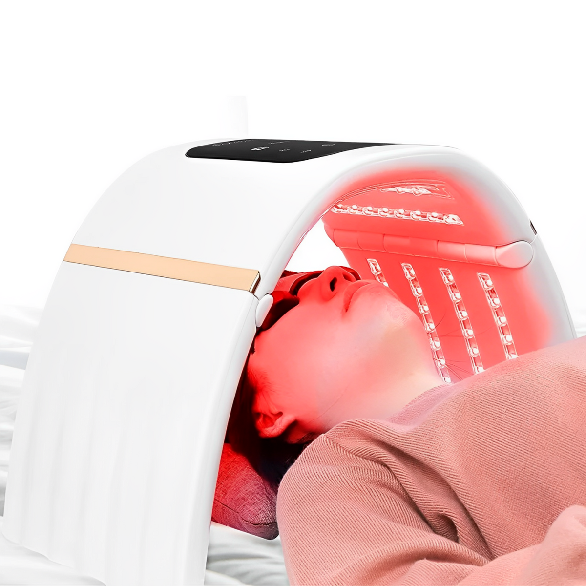 Urządzenie fotonowe LED PDT Aurelle z 7 kolorami — 112 diod NIR, zasięg 180° - Desfino