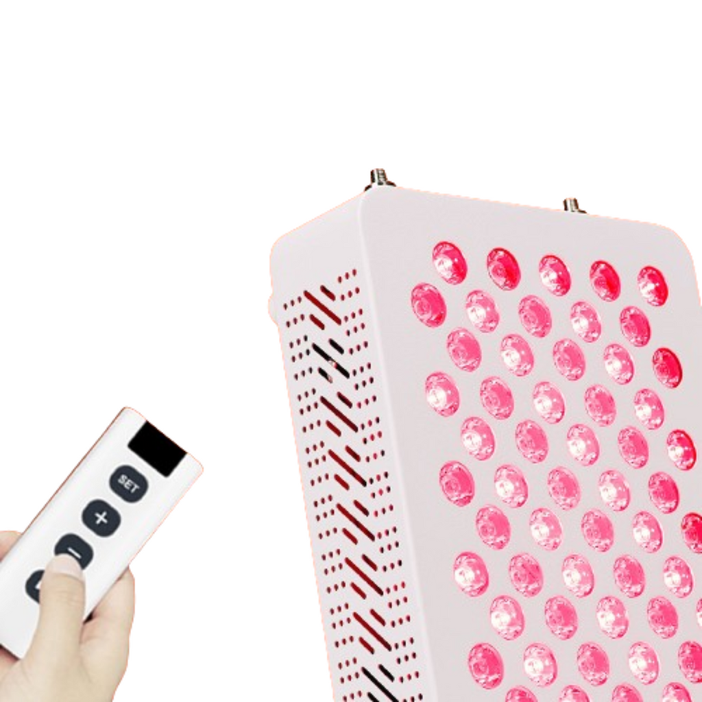 NovaPulse Tabletop Red Light Panel — Touchscreen, Pulsing & Dimming - Desfino