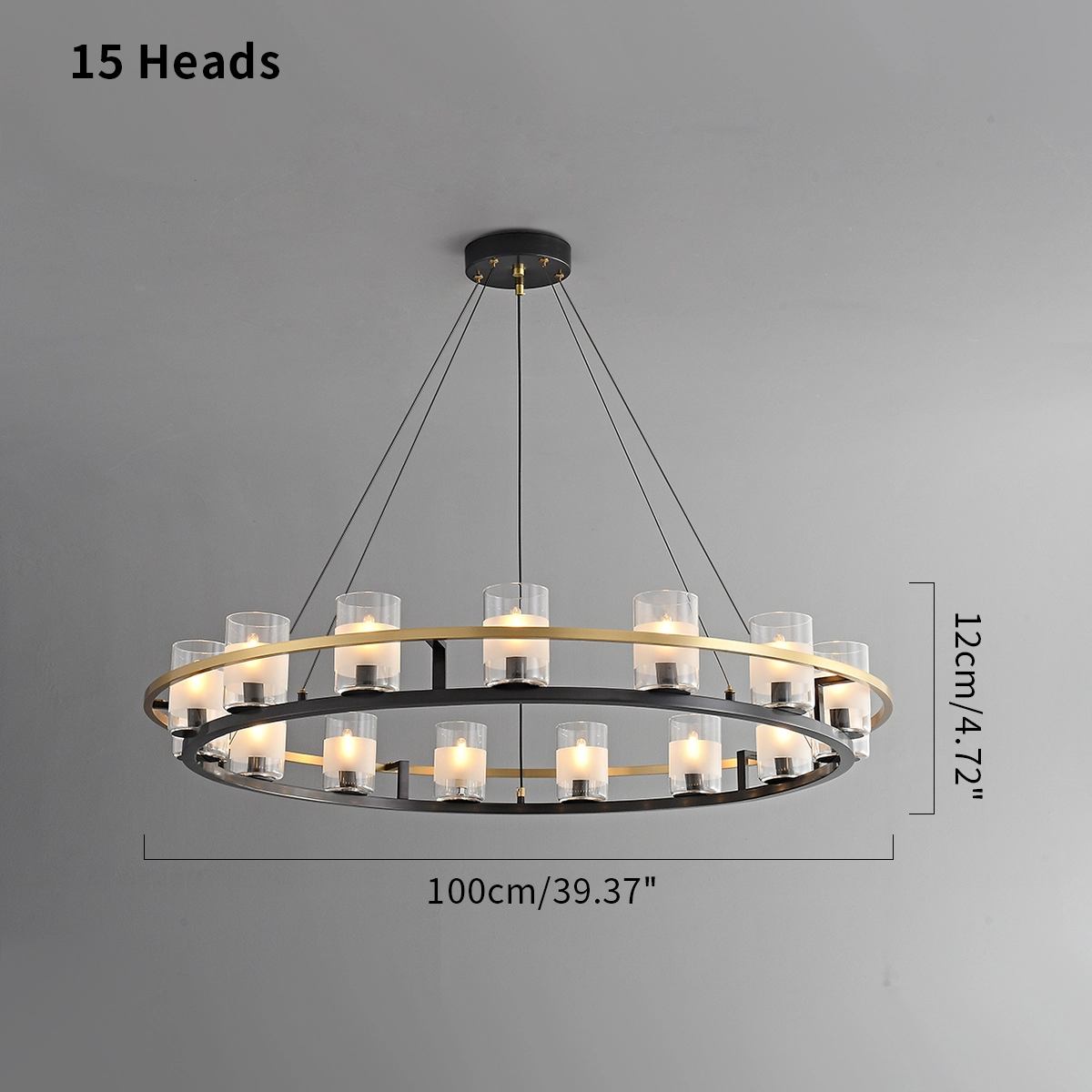 Nordic Art Simulation Candle Glass Chandelier | Desfino
