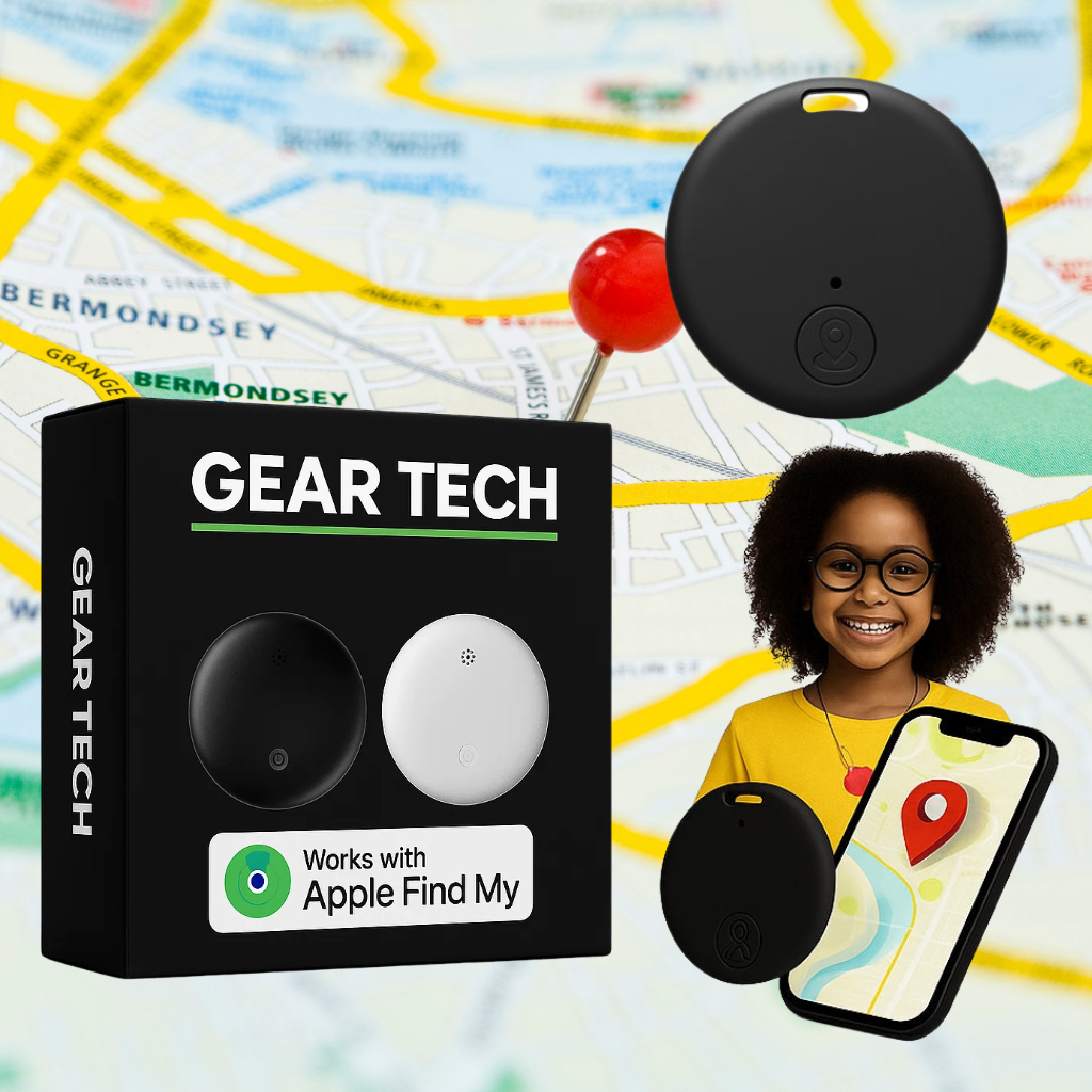 GPS-Tracker für Kinder — Live-Standort, wasserdicht, lange Akkulaufzeit, keine Gebühren - Desfino