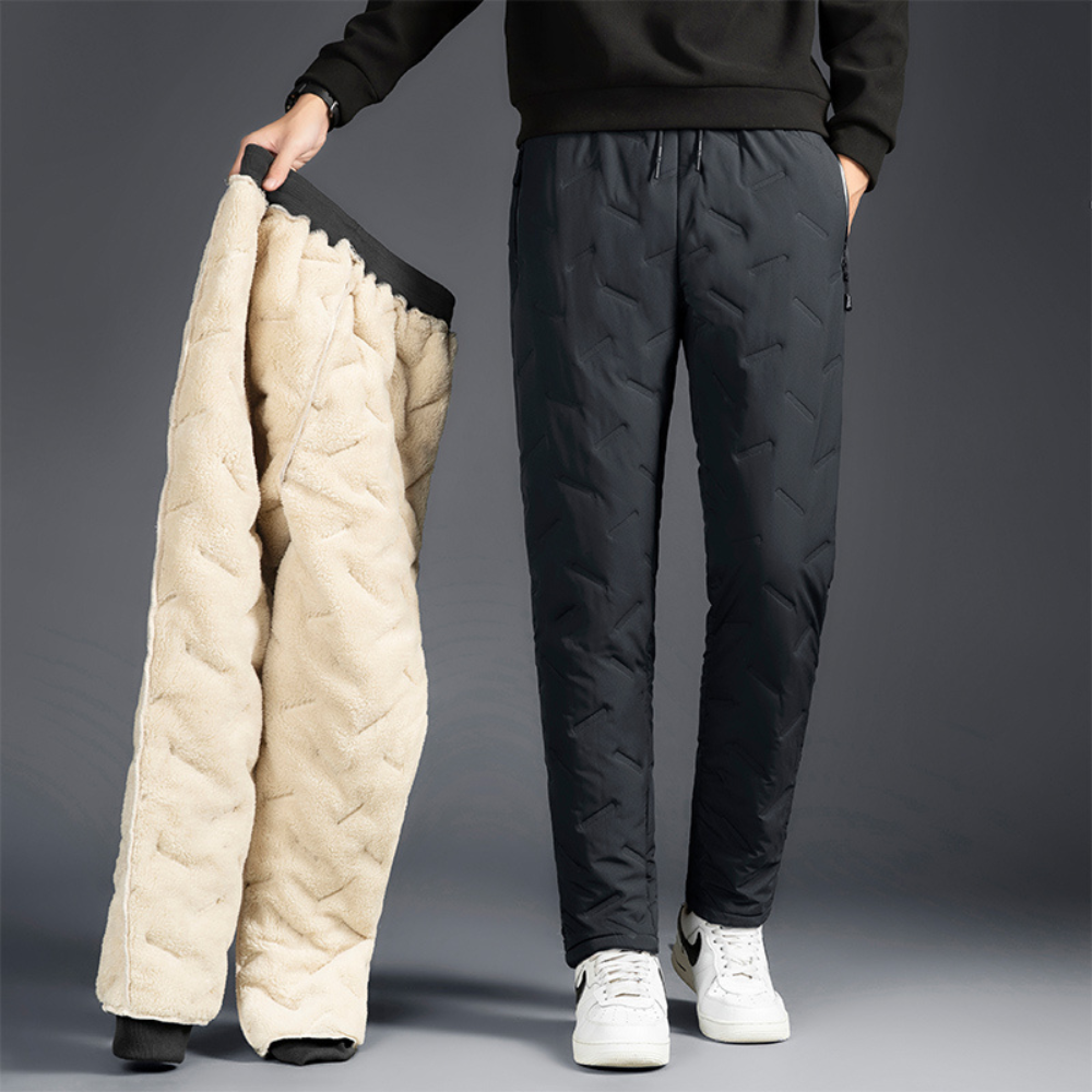 Pantaloni cargo unisex ThermaRidge, impermeabili, căptușiți cu fleece - Desfino