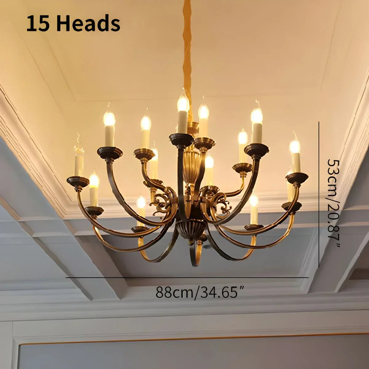 American Vintage Candle Copper Chandelier | Desfino