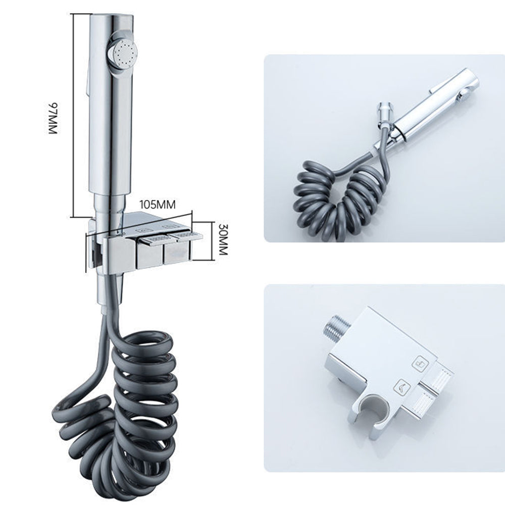 AquaKey Handheld-Bidetsprayer – Verstellbar, wandmontierter Kupferkörper - Desfino