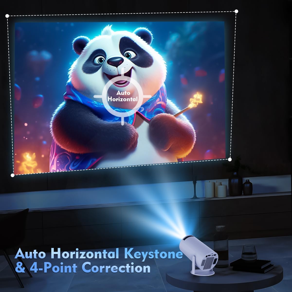 Mini projetor portátil 4K LumaPulse — Sistema de cinema em casa - Desfino
