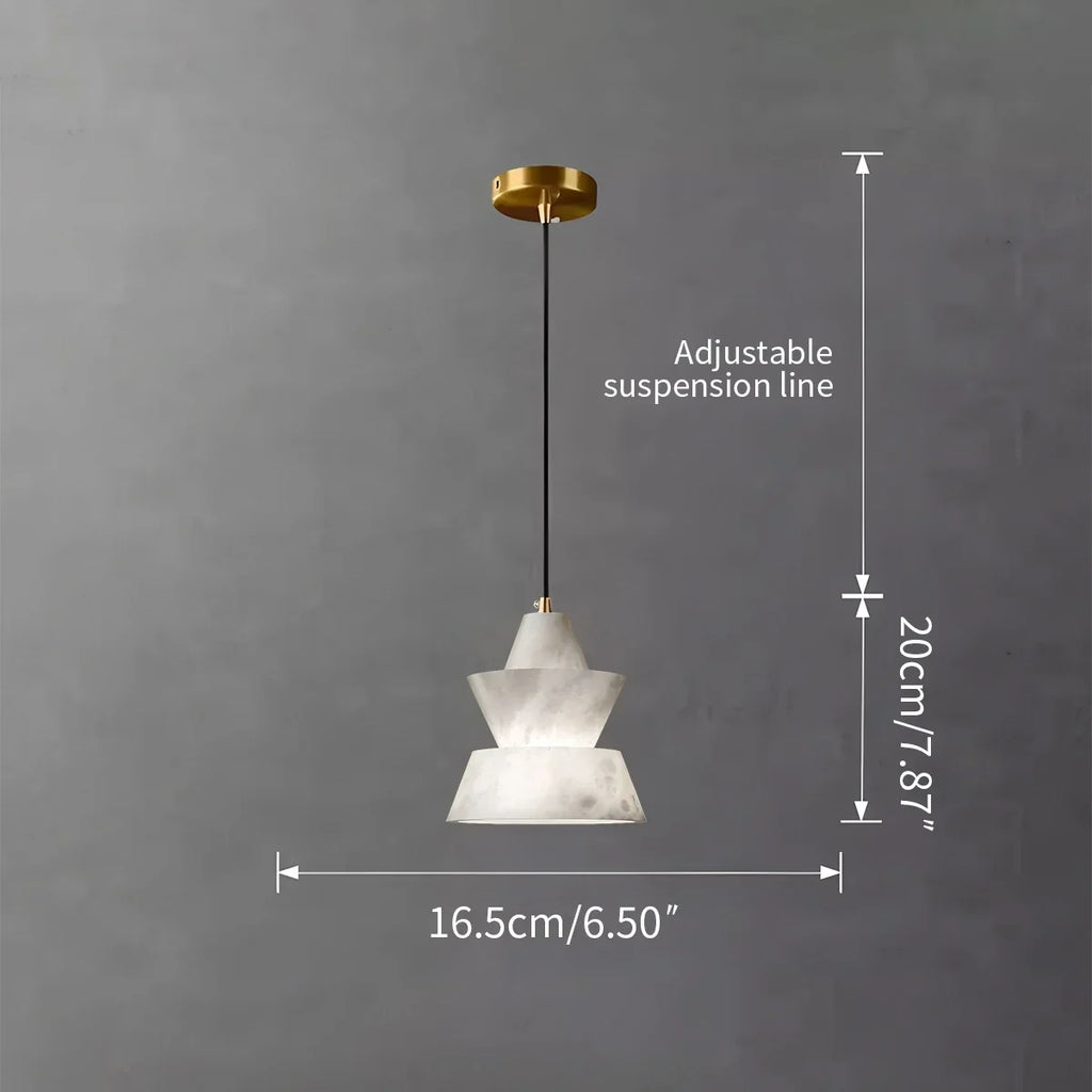Spanische Pendelleuchte aus Alabaster und Nachttischlampe | Desfino