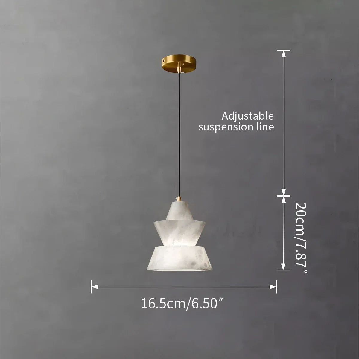 Spanische Pendelleuchte aus Alabaster und Nachttischlampe | Desfino