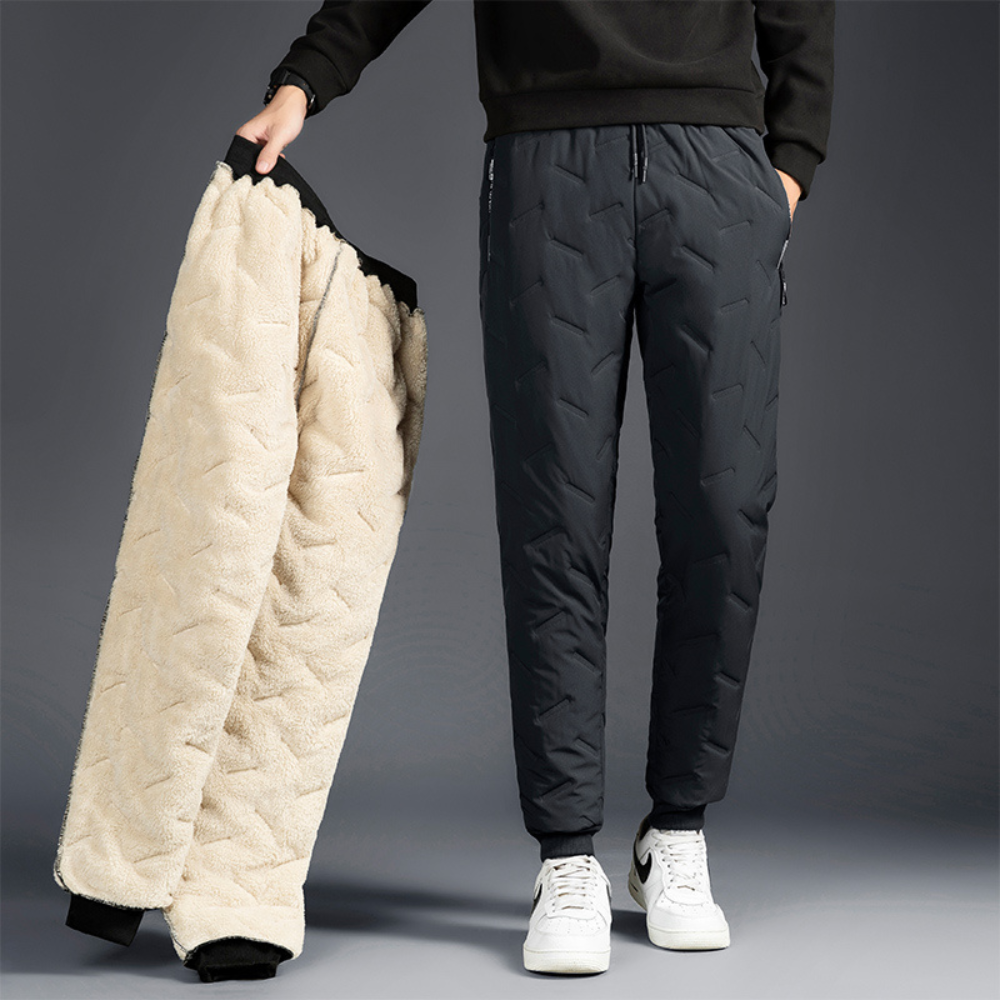 Pantaloni cargo unisex ThermaRidge, impermeabili, căptușiți cu fleece - Desfino