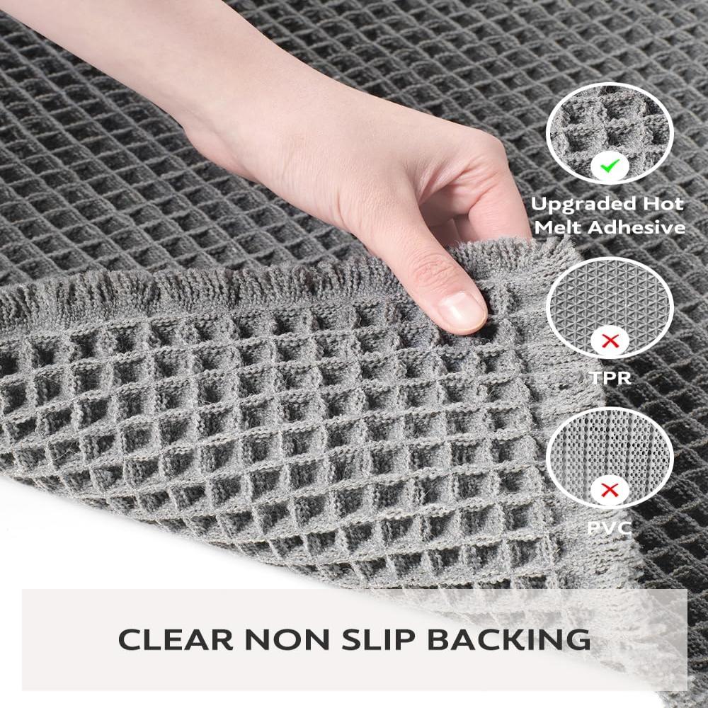 Covoraș de baie moale, cu două straturi și textură 3D tip fagure — Foarte absorbant - Desfino