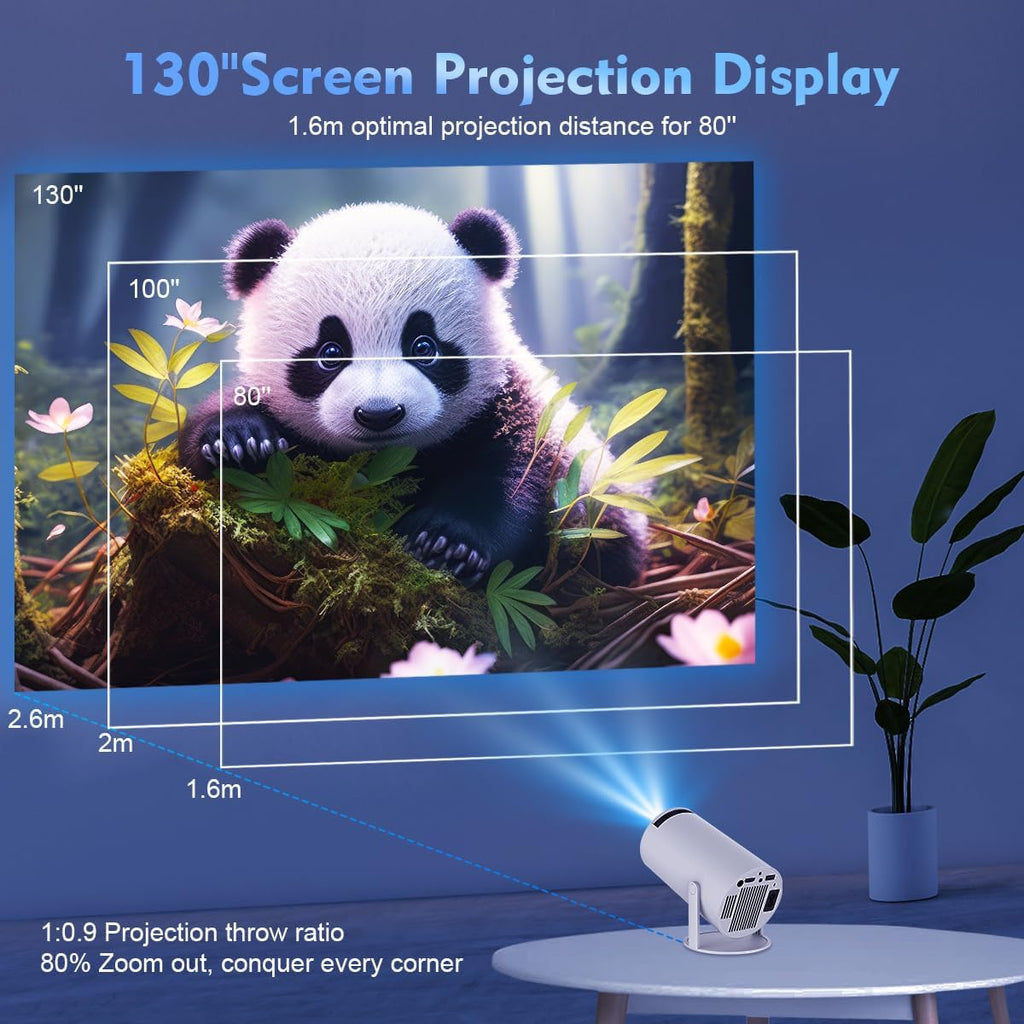 Mini projetor portátil 4K LumaPulse — Sistema de cinema em casa - Desfino