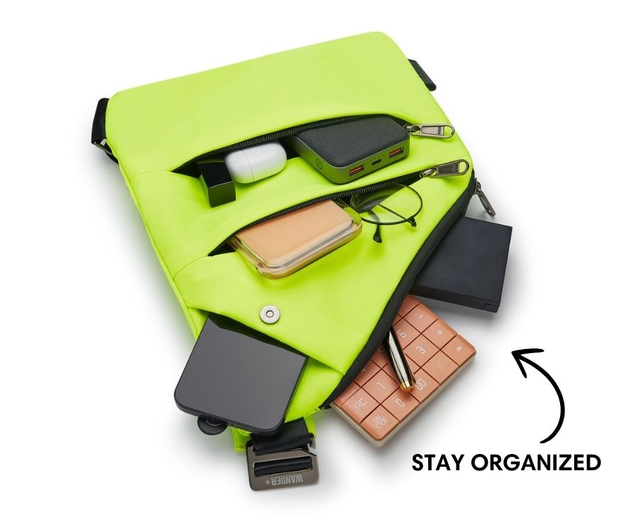 Slim Anti-Theft Travel Bag — Front Carry, Hidden Zippers, Storage - Desfino