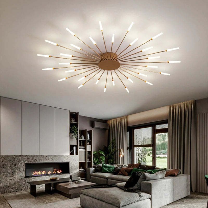 Nowoczesna lampa sufitowa LED Asterra — wbudowane oświetlenie, minimalistyczny styl - Desfino
