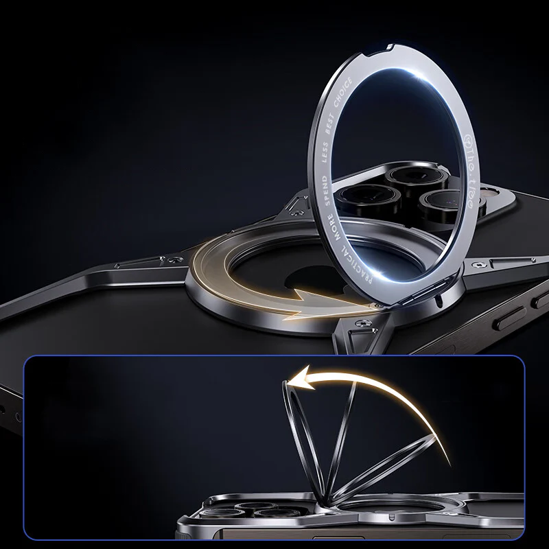 Avelon-Handyhülle — Magnetischer 360°-Ringständer, stoßdämpfender Luftpolsterschutz - Desfino