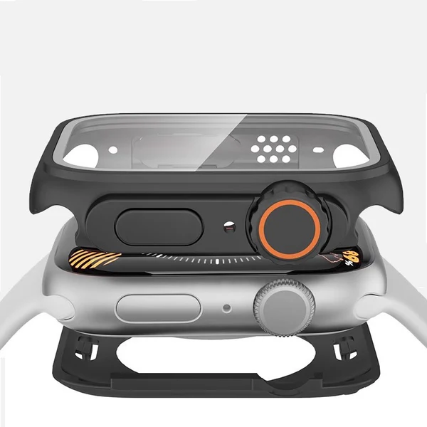 NovaShield 2-in-1 Apple Watch Case — Tempered Film, 360° Coverage - Desfino