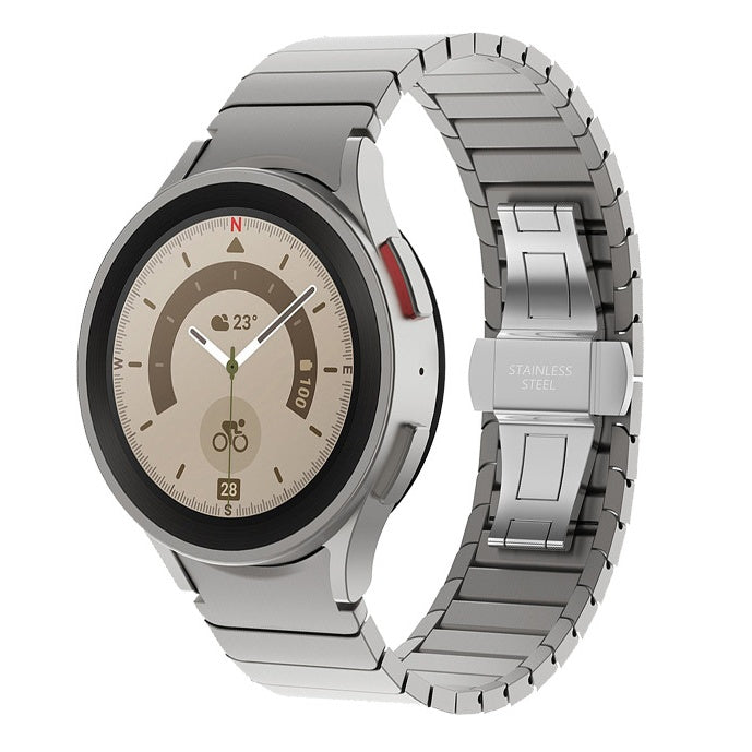 Stalowy pasek do Samsung Galaxy Watch 4/5/6/7 Pro: zapięcie motylkowe - Desfino