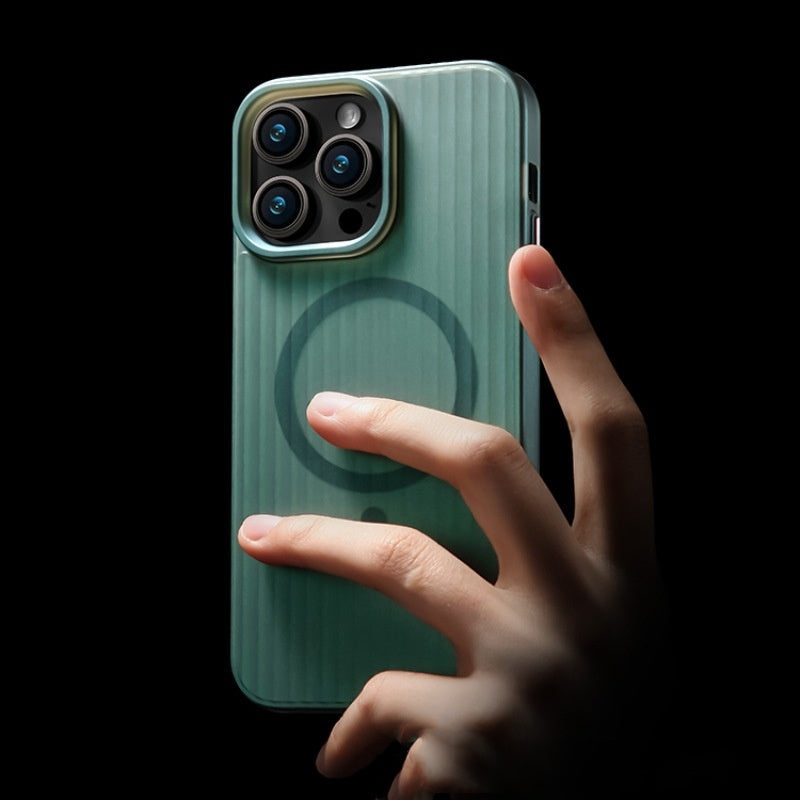Slank gestreept iPhone-hoesje — Minimalistische beschermende telefoonhoes - Desfino