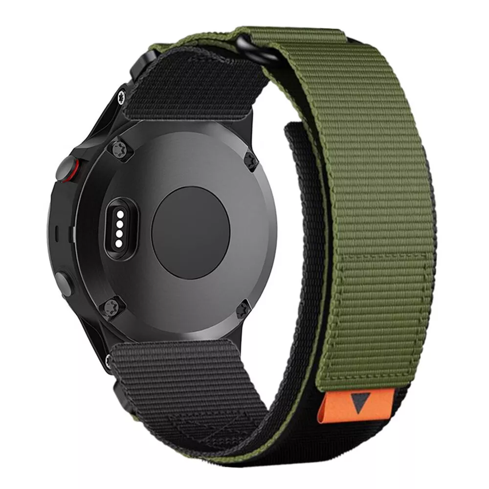 RidgeLinen joustava nailonranneke — Garmin Tactix- ja Fenix 8/7/7X/6/6X -malleille, 160–230 mm - Desfino