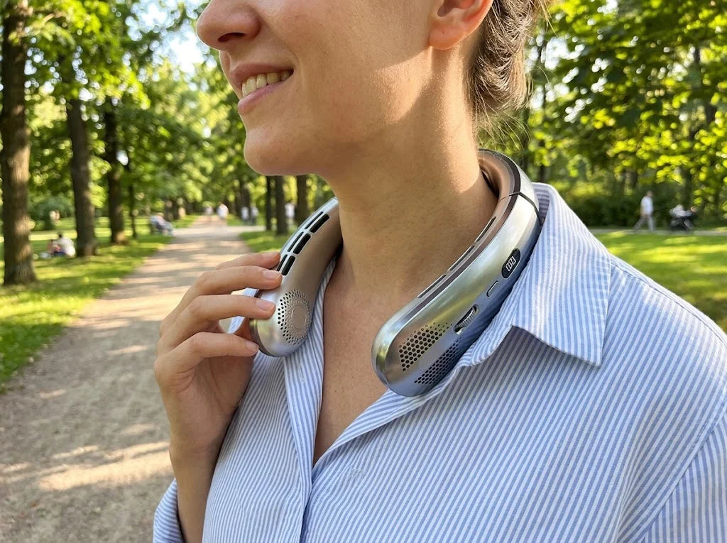 Ventilatore da collo VeyraCool Flex 100 - Senza pale, 100 velocità, 8000mAh - Desfino