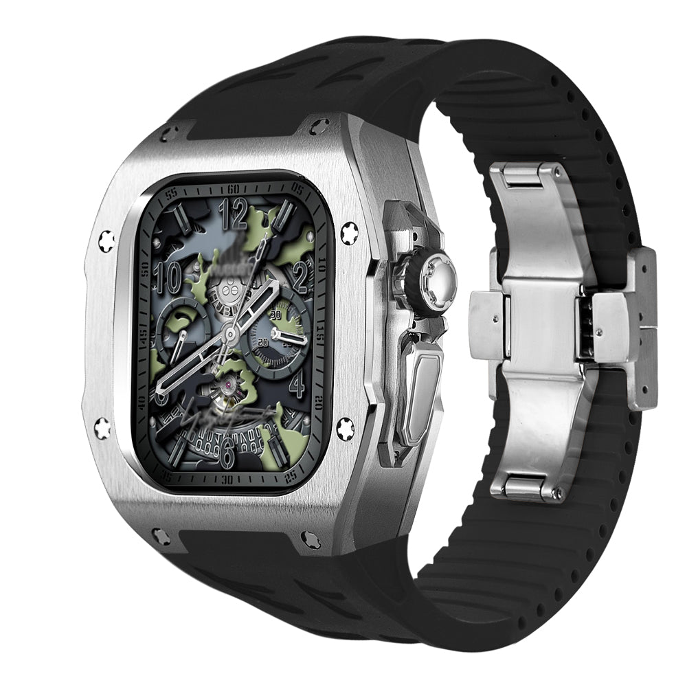 AstraGuard Apple Watch Ultra Titanium Case and Fluor Rubber Band Kit