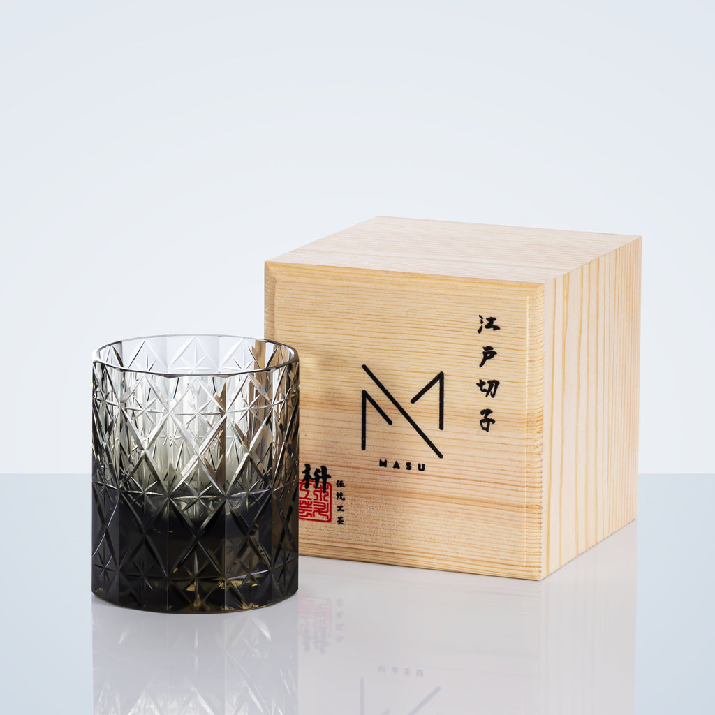 Hoshira Handcrafted Whisky Glass — Celestial Design, Wooden Box