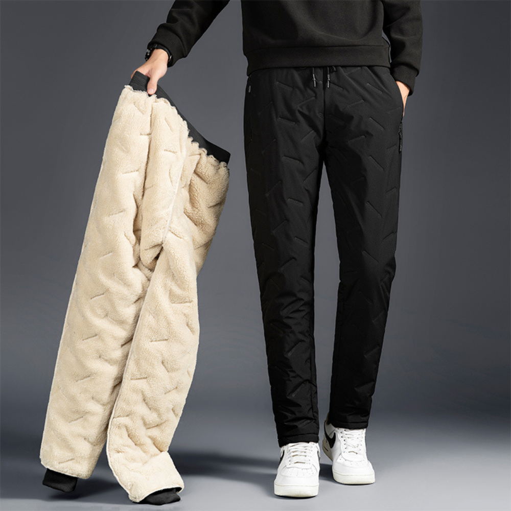 Pantaloni cargo unisex ThermaRidge, impermeabili, căptușiți cu fleece - Desfino